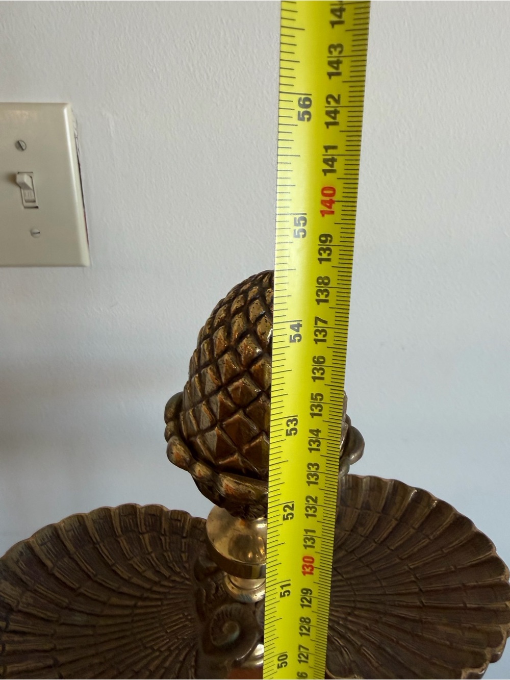 Vintage Solid Brass Pineapple Valet Stand Clothes Butler Hollywood Regency Heavy - Picture 12 of 16